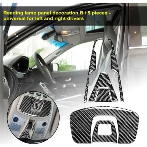 Lightweight 5Pcs Exquisite Car Reading Light Panel Trim Sticker Waterproof Panel Trim Smooth