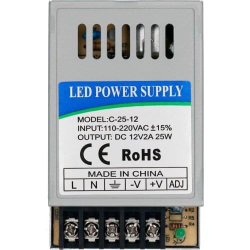 24W LED Driver DC12V 2A DC24V 1A For LEDs Power Supply Constant Current Voltage Control Light Transformers For LED Strip and DIY