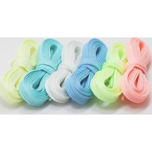 Luminous Luminous Fluorescent Shoelaces 100/120 Luminous Luminous Sneakers Flat Canvas Shoelaces Luminous Hollow Woven Shoelaces