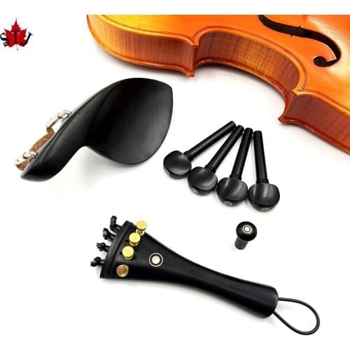 1set of violin fittings 4/4,tailpiece,chinrest,pegs,Musical instrument part