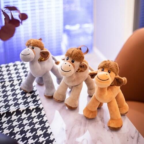 1pc 25CM Simulation Camel Plush Toy Soft Stuffed Animal Doll Home Decoration Props Ornaments Kawaii Gifts For Children Boys