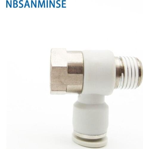 10Pcs/lot PHF M5 1/8 1/4 3/8 1/2 Female Banjo Fitting Plastic Air Fitting Air Connector Pneumatic Automation Parts NBSANMINSE