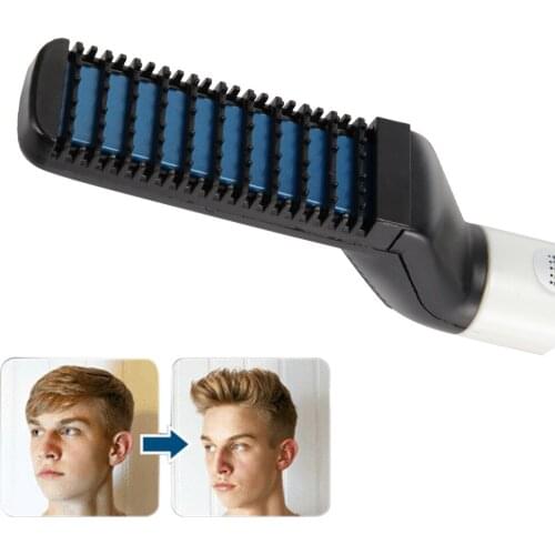 2019 Men Quick Beard Straightener Hair Comb Multifunctional Hair Curler Show Cap Tool