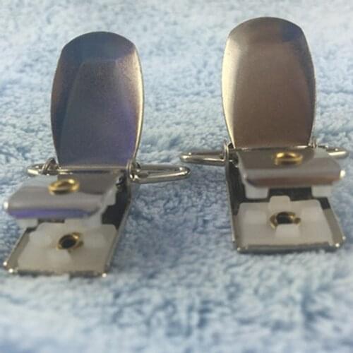 50pcs/lot 35mm Silver Metal Baby Dummy Pacifier Clips Holders Cute Infant Soother Clasps suspender Garment Accessories