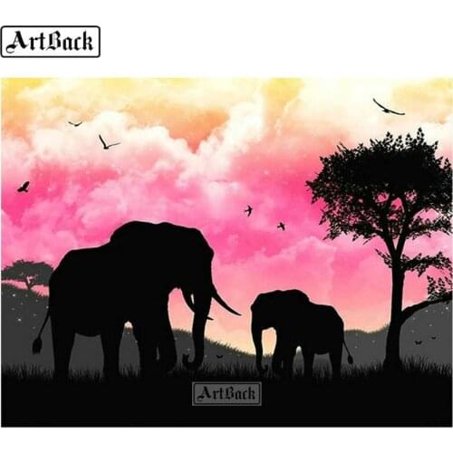 5d diamond painting elephant tree full square & round rhinestone landscape animal diamond mosaic home decoration
