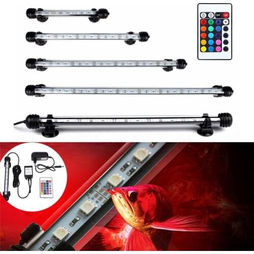 Aquarium Light LED Waterproof Fish Tank Light Underwater Fish Lamp Aquariums Decor Lighting Plant Lamp 19-49CM US/EU Plug