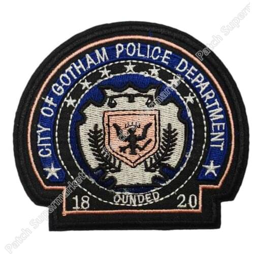 3.75" Dark Knight Rises Gotham Department Logo TV Movie Series Costome applique sew on/ iron on patch