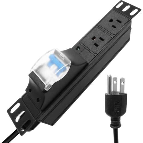Power Distribution Unit Power Strip 13A 3500W 2 US Standard Socket +16A Circuit Breaker 2Meters Extension Cord