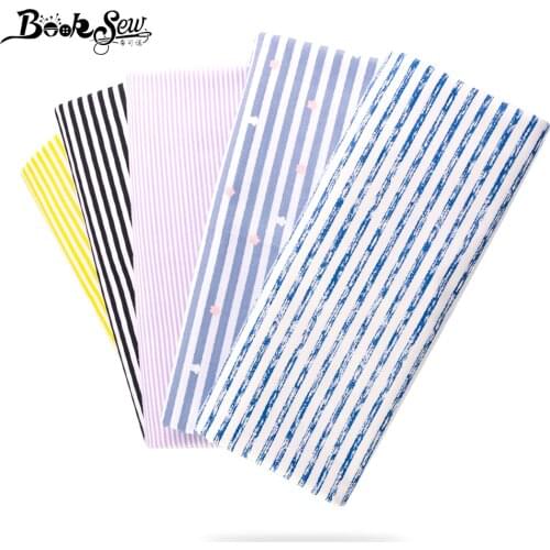 Black and White Stripes Design Cotton Fabrics Quilting DIY Dolls Sewing Cloth Teramila Dress Bedding Tecido Telas Scrapbooking