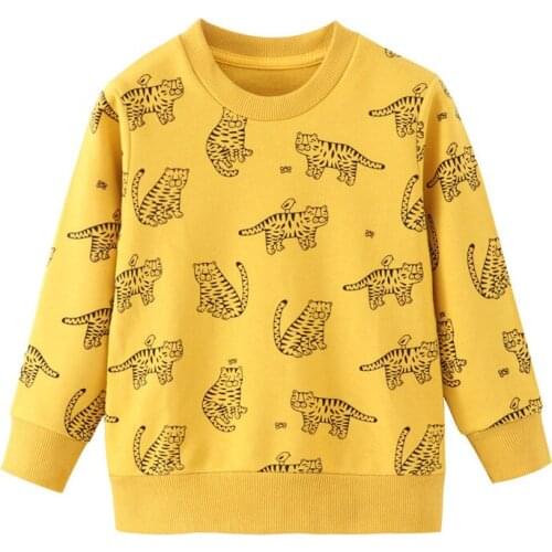 Funnygame Kids clothes spring long sleeve t shirt for boys cartoon car jacket baby O-neck cotton sweatshirt children Tops