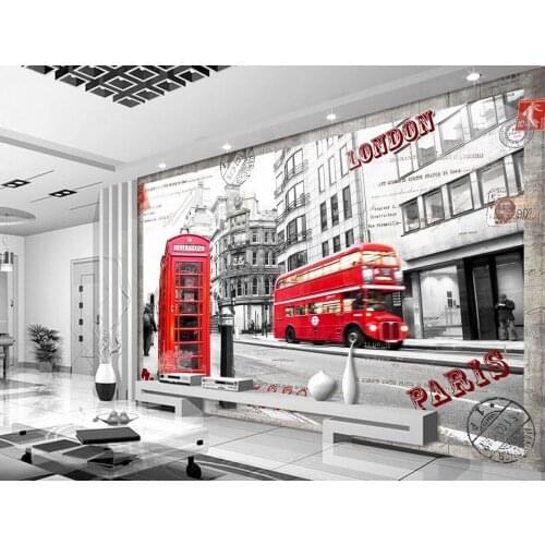 TV backdrop streets of London papel parede mural wallpaper 3d mural paintings papel parede