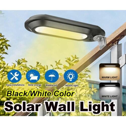 Cold Light/Warm Light 18 LEDs Solar Power Street Light 180° Large Angle Rotation Wall Lamp Outdoor Street Lamp Waterproof
