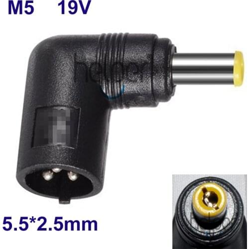 M5 3-Pin DC Tip for Universal Laptop Adapter Car Charger Connectors 19V 3.42A 4.74A for Asus Toshiba Lenovo Gateway NEC IBM
