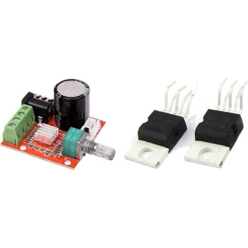 Mini Hi-Fi Audio Stereo Amplifier 2X10W PAM8610 Dual Channel D Class Module with 3 Pcs TDA2030A IC Chips 5 Pin