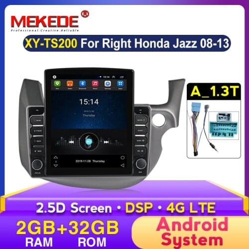 MEKEDE Android For HONDA FIT JAZZ 2008 2009 2010 2011 2012 2013 Multimedia Stereo Car DVD Player Navigation GPS Radio