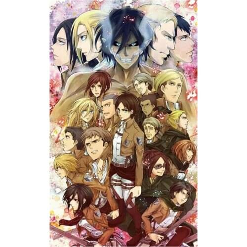 New Arrivals 5D DIY Full Round Diamond Painting Anime Attack On Titan Cross Stitch Embroidery Rhinestone Mosaic Home Decor Y433