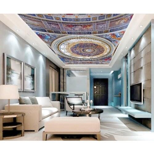 Custom photo 3d ceiling murals wallpaper European classical oil painting angel heaven 3d wall murals wallpaper for walls 3 d