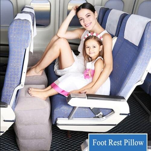 OLOEY Multifunction Baby Pillow Kids Inflatable Travel Foot Rest Pillow Children Flight Sleeping Footrest On Airplane Car Bus