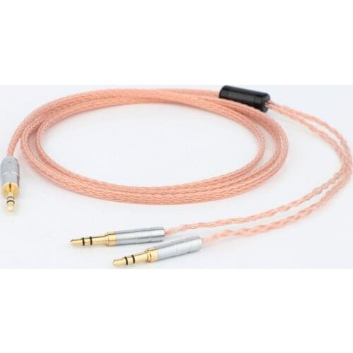 Preffair 16cores 7N OCC 3.5mm to 2x3.5mm Male Balanced Earphone Cable audio cable For Denon AH-D7200 AH-D5200 AH-D9200 Headphone