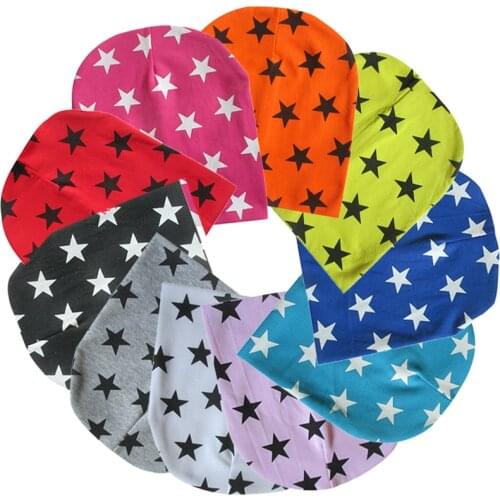 Spring Autumn Baby Hats Star Kids Cap Infant Beanie Children Toddler Summer Hat Fashion Print Caps Baby Girl Boy Accessories