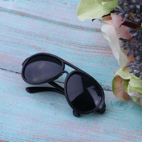 Lovely Doll Sunglasses for Mellchan Doll - Doll Cool Glasses Pet Sunglasses Grils Toys Photo Props Black