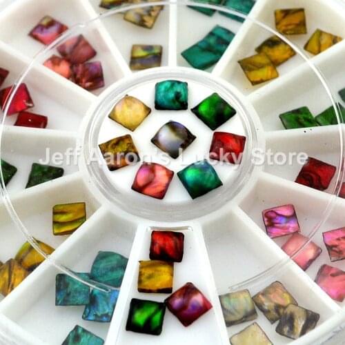 60PCS 3d glitter shell rhinestones for nail art decorations beauty nails supplies jewelry gems