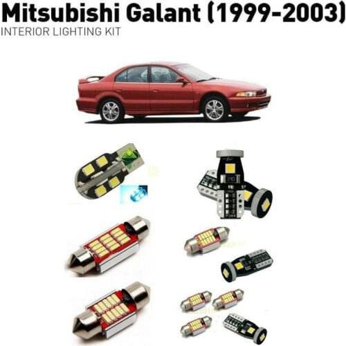 Led interior lights For mitsubishi galant 1999-2003 7pc Led Lights For Cars lighting kit automotive bulbs Canbus