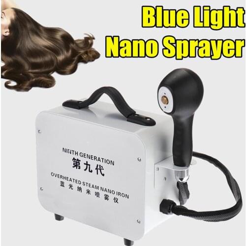 1300W Upgraded Blue Light Nano Steam Handle Ultra Fine Aerosol Sprayer Hair Care Disinfection Machine 350ml