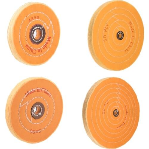 Uxcell Cotton Buffing Wheel Polishing for Bench Grinder Tool 16mm Arbor Hole Stainless Steel Aluminum Wood Plastics etc