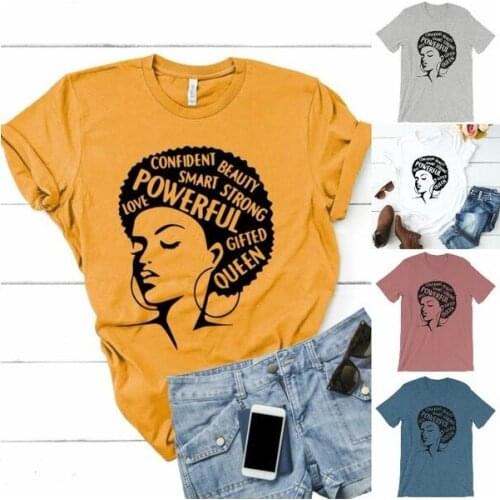 Black Girls Are Sunflowers Print Women T-shirt Girl Hair Graphic Tee Funny Femme T-shirts Short Sleeve Harajuku Mujer Camisetas