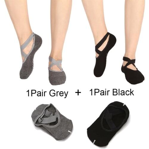 Women Bandage Yoga Socks Anti-Slip Quick-Dry Damping Pilates Ballet Socks Good Grip For Women Cotton Socks Yoga Accessories