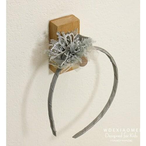 Fashion Tiaras headband Girls Women Kids Sweet Shiny Elegant Gauze Lace With Crown HairBand Wedding Party Hair Hoop Accessories