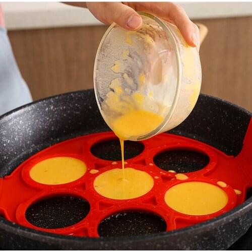 1pc Silicone Non Stick Circle Omelette Pancake Egg Maker Cooking Tool Kitchen Baking Omelet Accessories Eggs Mold