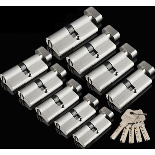 Brand New 1 Piece Pure Brass Mortise Door Lock Cylinder Core Lock Gall Repair Parts+Key 50mm~120mm