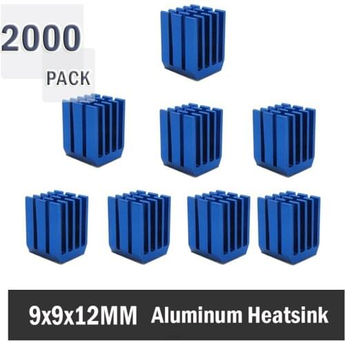 2000PCS Gdstime Heatsinks 9x9x12mm Cooler Heat Sink Aluminum Mini IC Chipset Cooling VGA Memory Cooler Heatsink