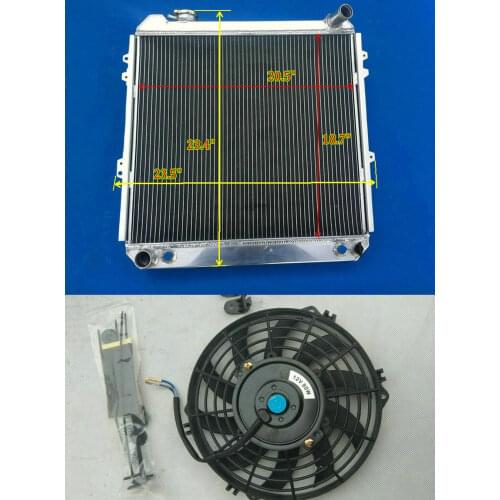 3 Row Aluminum Radiator & Fan for Toyota Pickup Truck 4Runner SR5 Sport DLX 4WD 3.0L V6 1988-1995 NEW 88 89 90 91 92 93 94 95