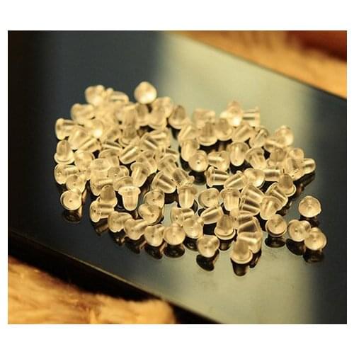 4*4mm 5000pcs/lot Diy Sterling Earrings Jewelry Accessories Bullet Plastic Earring Back Stopper Ear Plug/blocked Pipe Sleeve