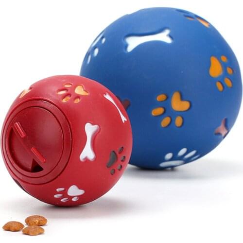 7.5CM/11CM Pet Dog Toy Funny Interactive Leakage Food Balls Pet Dogs Cats Puppy Chew Toys Ball Teeth Cleaning Balls Dog Toys