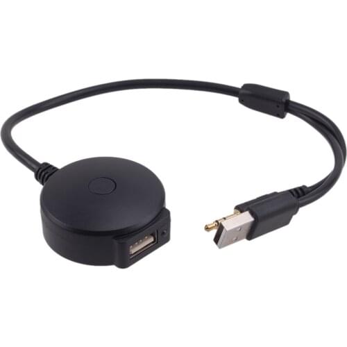 5V Car Bluetooth Music Adapter 3.5mm AUX USB Audio Cable Black Fit For BMW Mini Cooper 25-50mA 2.4-4.8GHz