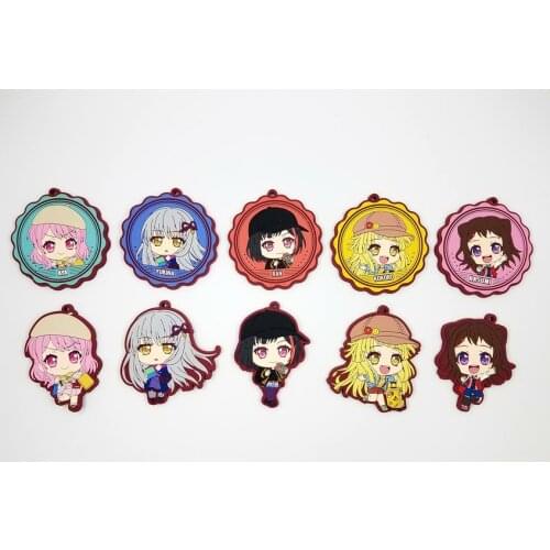BanG Dream! Japanese anime figure rubber mobile phone charms/keychain