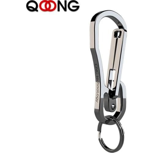 Stainless Steel Key Chain Men EDC Lightweight 316L Keychain Hanging Buckle Key Rings Quickdraw Tool High Quality Carbine Y94