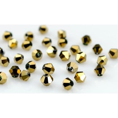 Bicone Beads 5328/5301 100PCS/LOT 4mm Czech Loose Crystal Beads/Faceted Glass Beads for DIY Jewelry Necklace Bracelet
