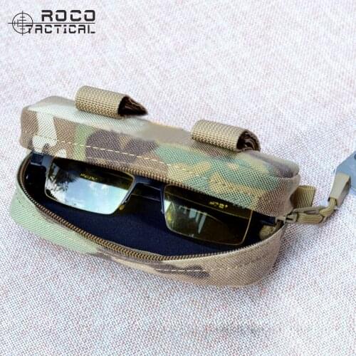 Tactical Hardshell Combat Sunglasses Case PALS MOLLE Goggle Pouch Camouflage Tactics Goggles Storage Box CP Multicam