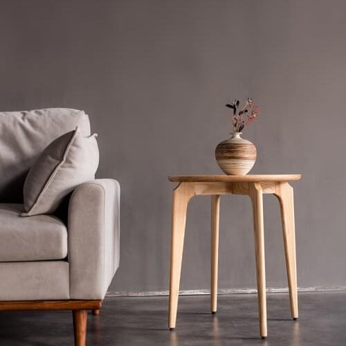 Nordic all solid wood coffee table simple modern creative coffee table living room sofa round tea table