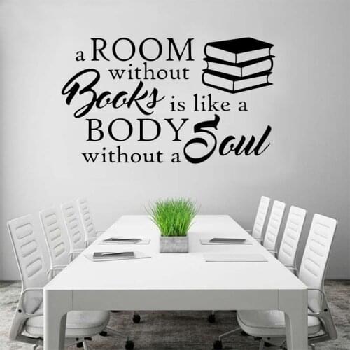 A Room Without Books Wall Sticker Vinyl Decals Art Wallpaper Study Room Poster Children Room Bedroom Decoration Murals