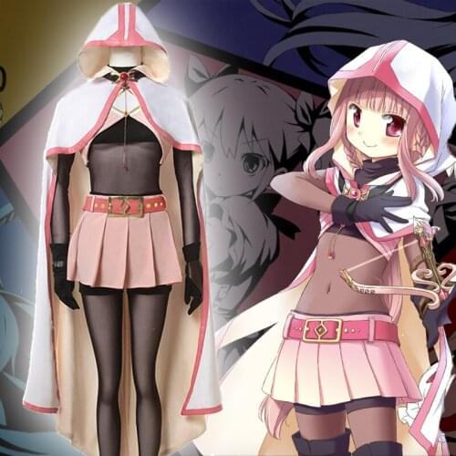 Game Puella Magi Madoka Magica Cosplay costumes Tamaki Iroha Cosplay Costumes Dresses clothes uniforms suits Pink Women Cloak