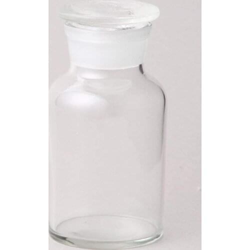 1000ml Laboratory Clear Glass Reagent Bottle,1L,Wide Mouth,Ground Stopper