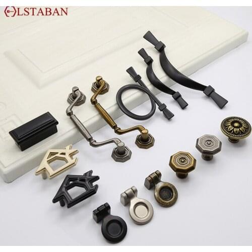 LSTABAN Chinese Style Modern Minimalist Cabinets Pull Closet Drawer Door High Grade Zinc Alloy Knob Furniture Handle