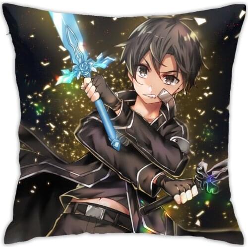 Sword Art Online Pillow Cover Home Cushio Cover Japanese manga Decoratives Cushions For Sofa Seater Covers Car Pillow Case