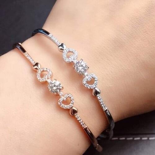 Moissanite D VVS Womens Bracelet 925 pure silver diamond bracelet latest style hot sale promotion